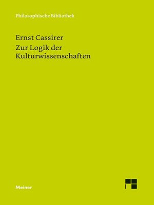 cover image of Zur Logik der Kulturwissenschaften. Fünf Studien